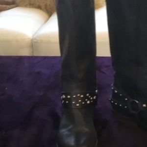 Navy blue Lucky brand  western harness boots